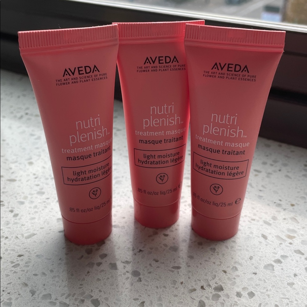 Set of‎ 3 NEW Aveda Nutri Plenish Treatment Hair Masque Light Moisture 25 ml ea